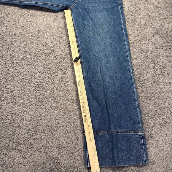 Dear John Jeans Womens 27 Wide Leg High Rise Cropped Blue Denim DPMS5A700-TYN - Picture 5 of 15